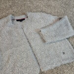 Tommy Hilfiger Sliver Sparkly Cardigan Women's‎ Small Formal